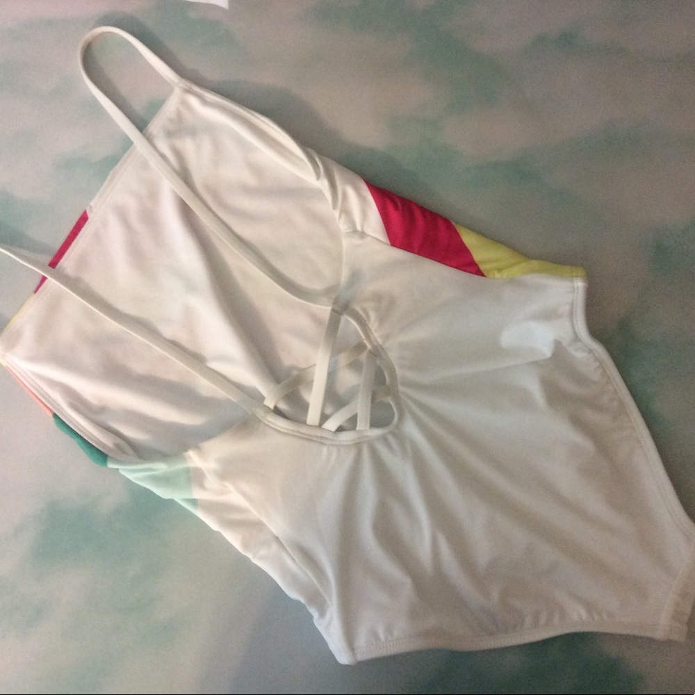 New Free Press Hailee Striped One Piece Swimsuit - Picture 4 of 7
